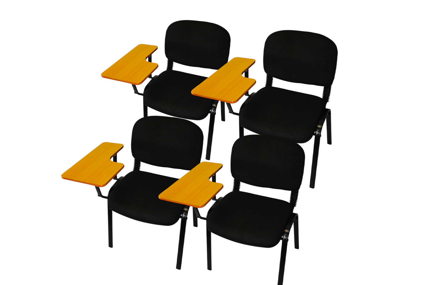 Meta Furniture Leather Stacking Chair With Tablet Desk