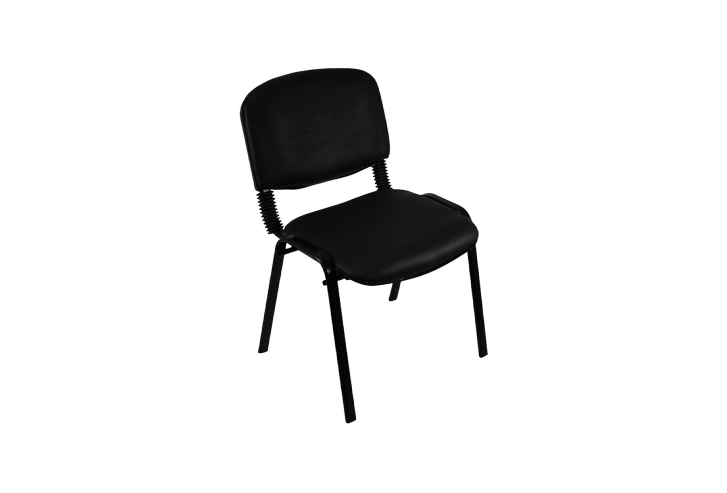 Meta Furniture Leather Stacking Chair with Padded Seat