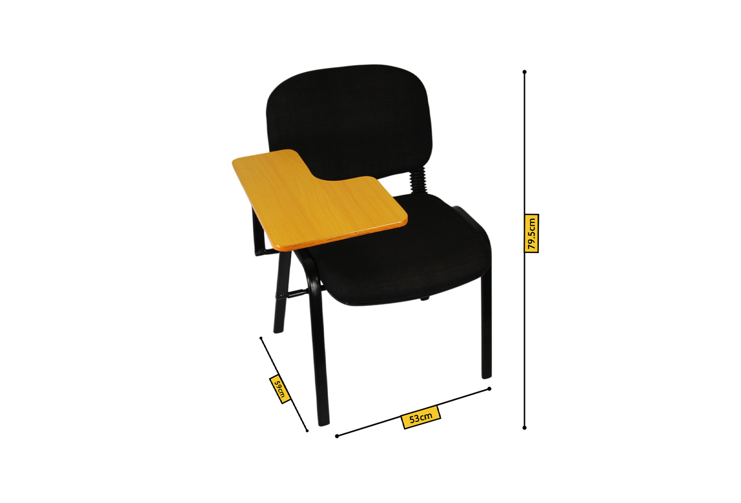 Meta Furniture Leather Stacking Chair With Tablet Desk