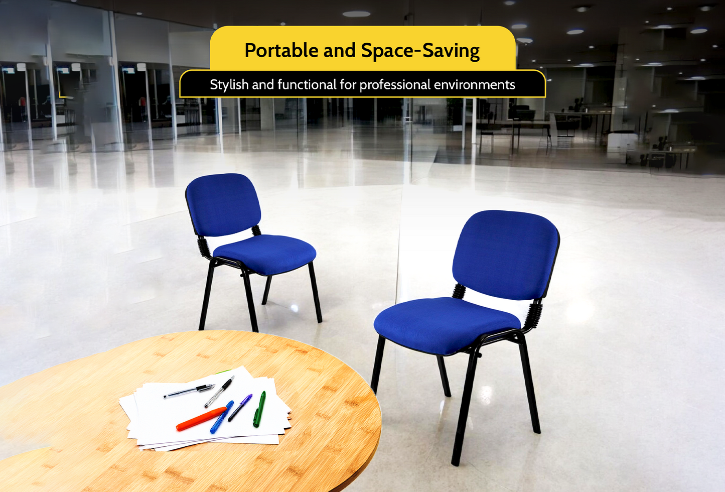 Meta Furniture Fabric Stacking Chair - Comfortable & Durable