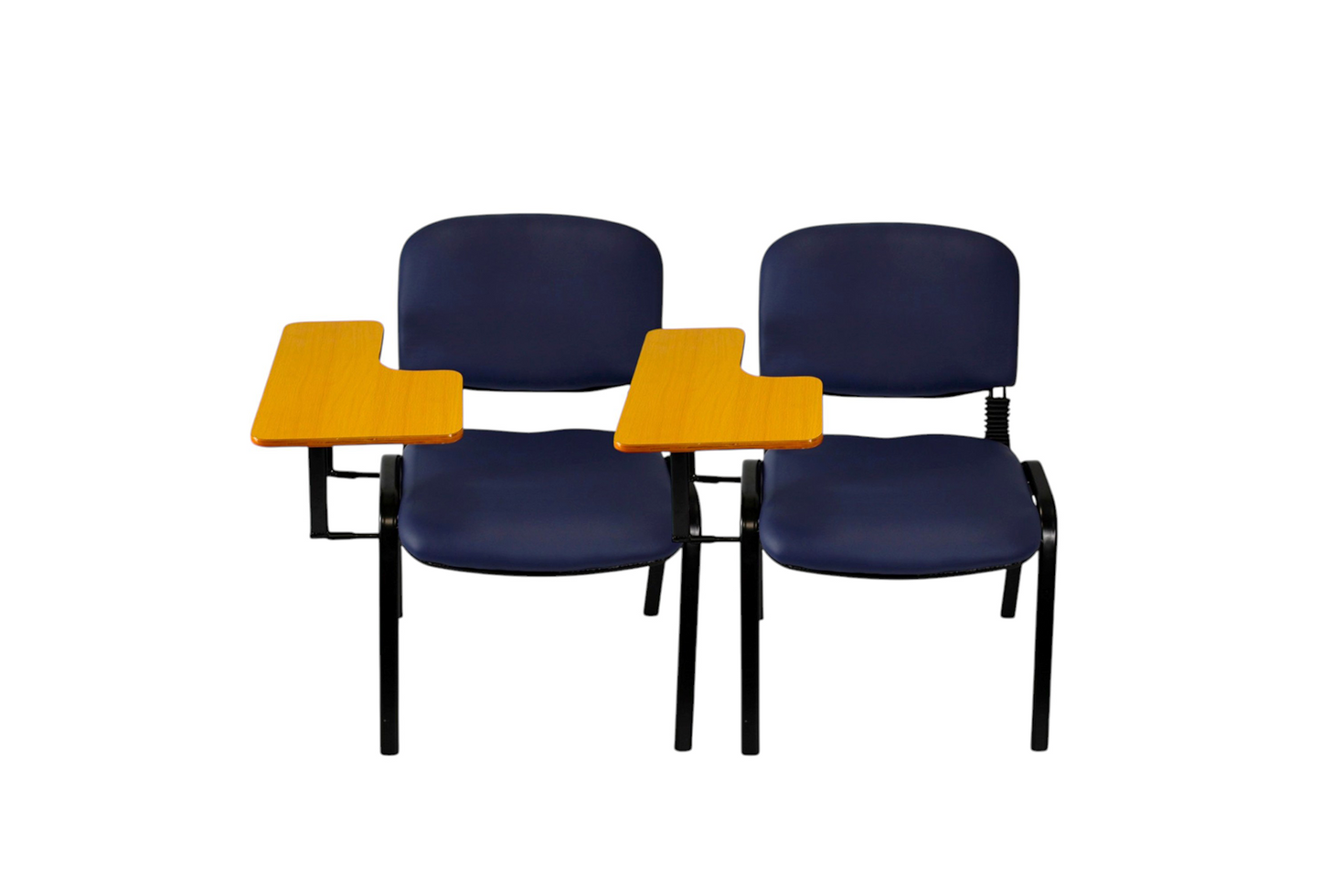Meta Furniture Leather Stacking Chair With Tablet Desk