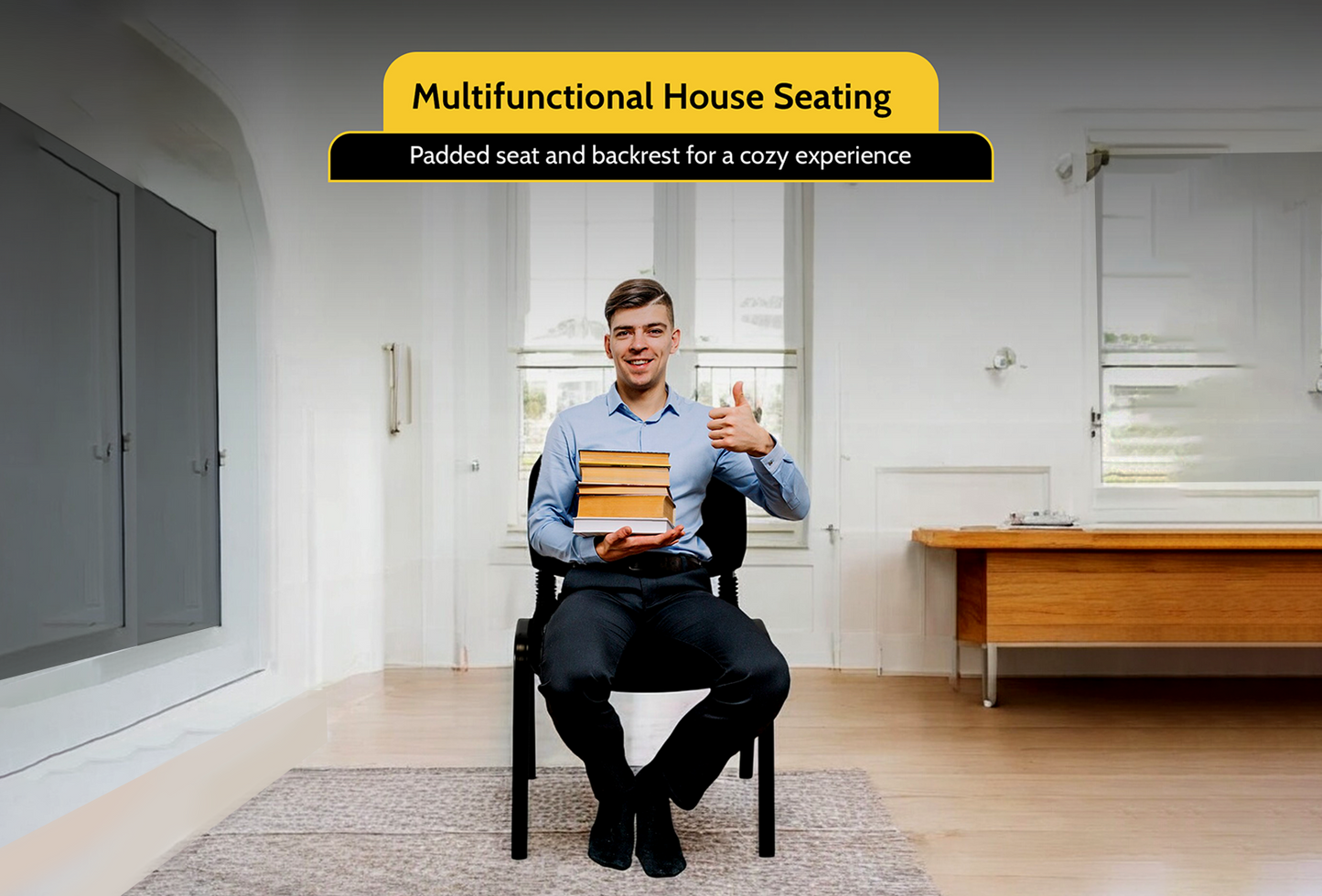 Meta Furniture Fabric Stacking Chair - Comfortable & Durable