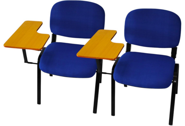 Meta Furniture Fabric Stacking Chair With Tablet Desk