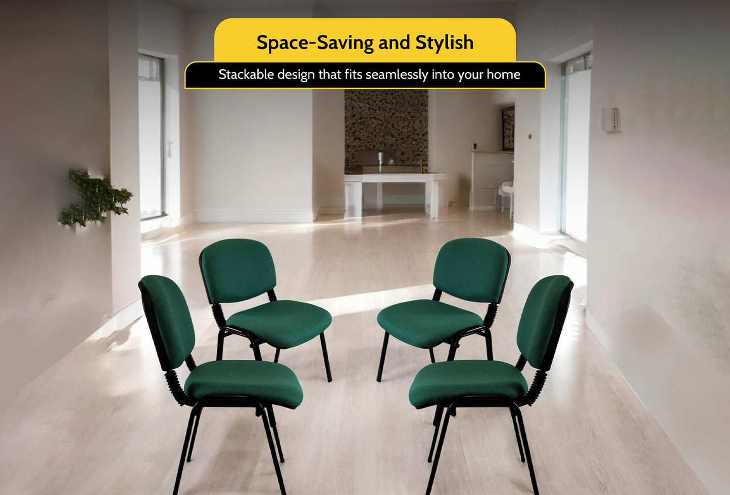 Meta Furniture Fabric Stacking Chair - Comfortable & Durable