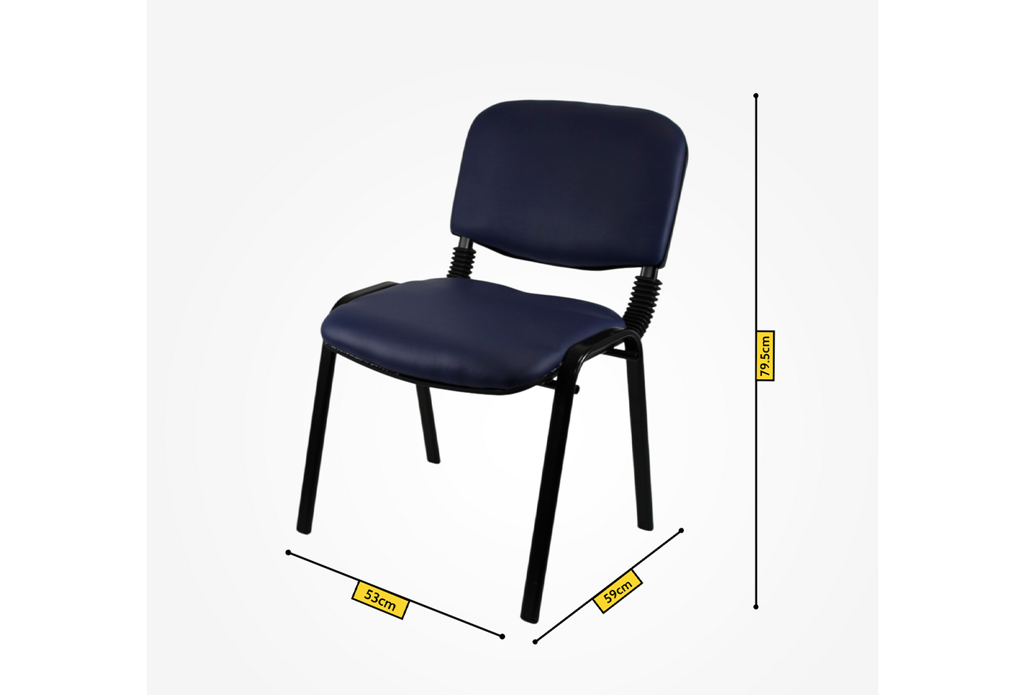 Meta Furniture Leather Stacking Chair with Padded Seat