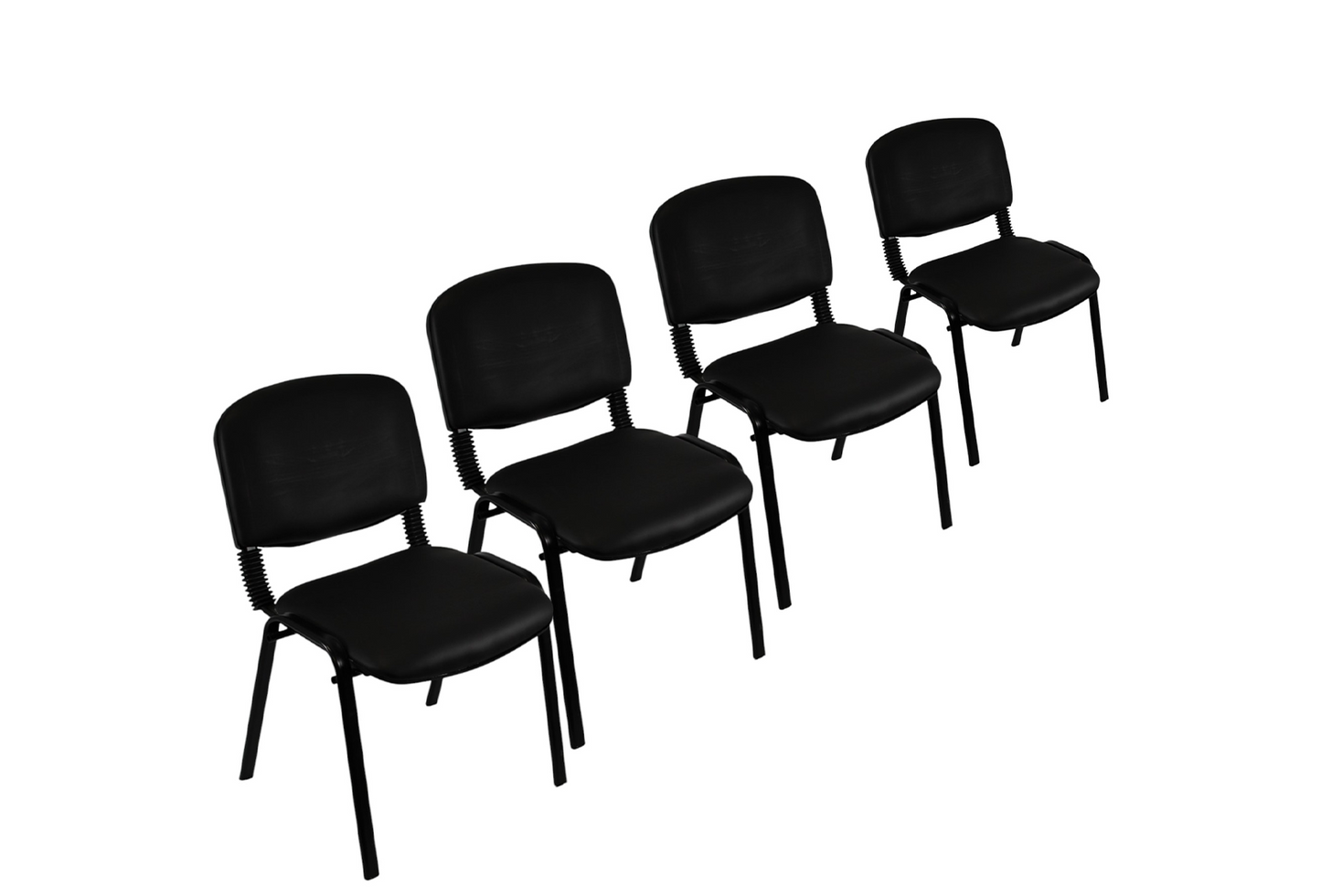 Meta Furniture Leather Stacking Chair with Padded Seat