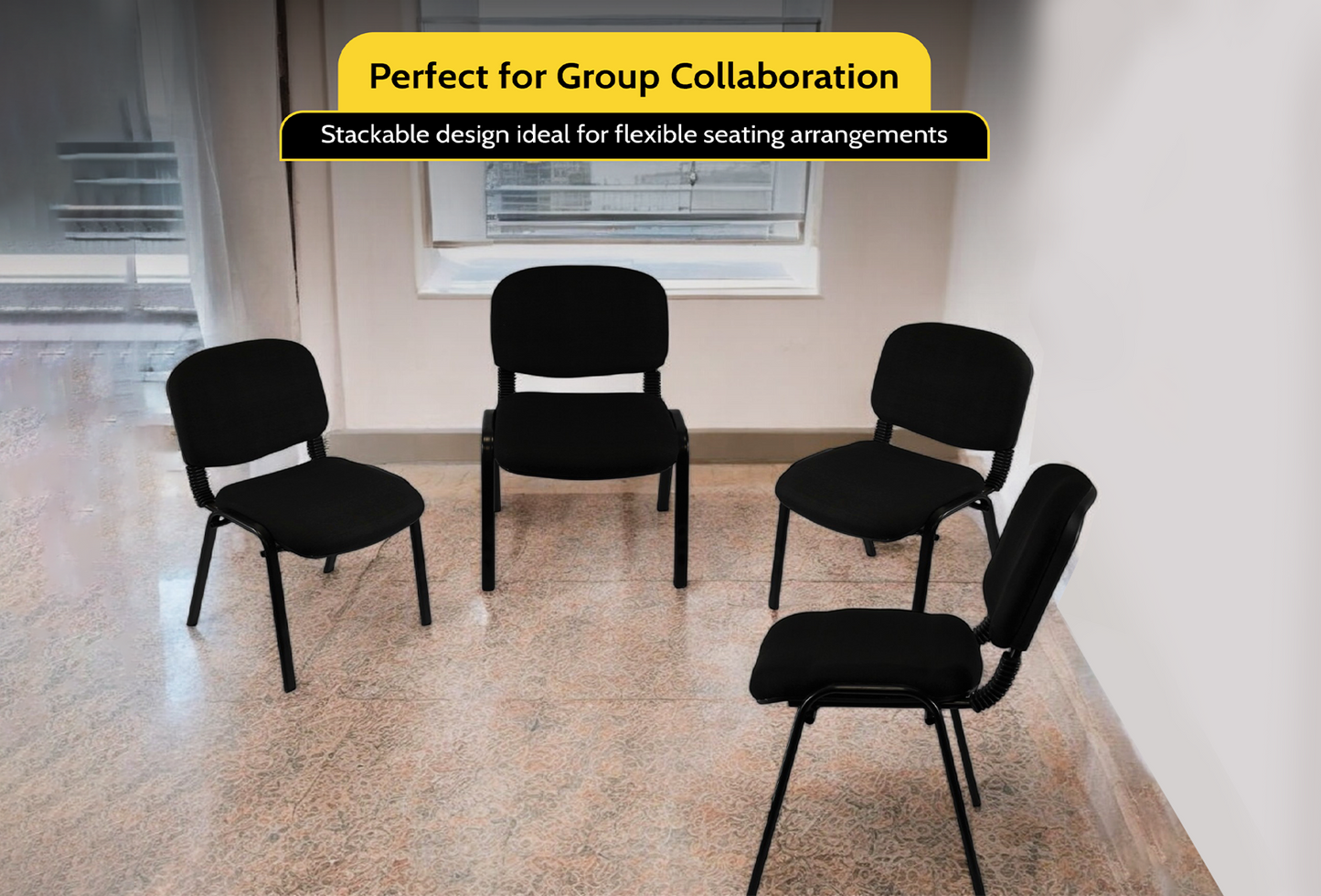 Meta Furniture Fabric Stacking Chair - Comfortable & Durable