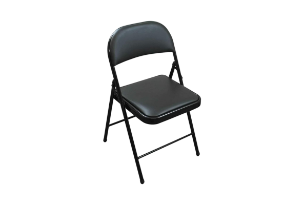 Leather Folding Chair with Padded Seat | Meta Furniture