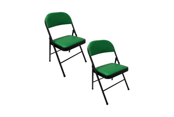 Leather Folding Chair with Padded Seat | Meta Furniture