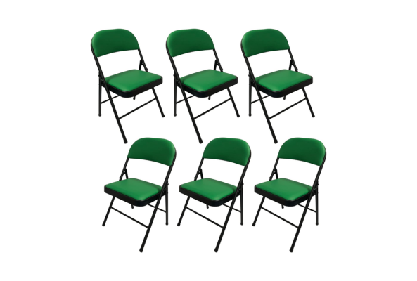 Leather Folding Chair with Padded Seat | Meta Furniture