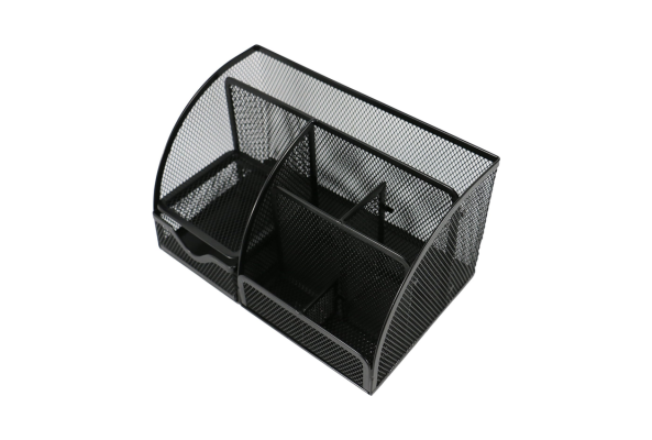 Meta Furniture black metal mesh Organizer Set with multiple compartments for desk storage
