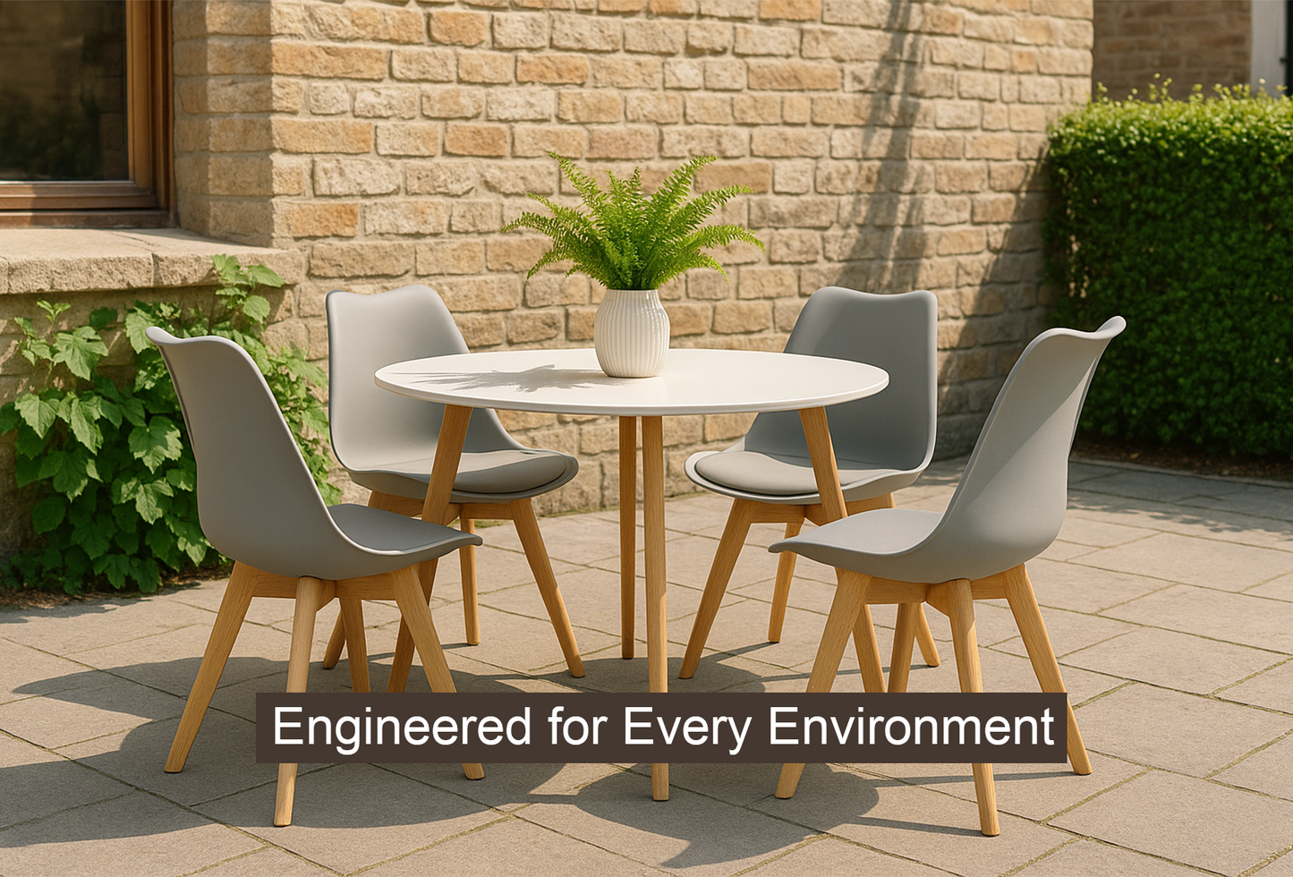 Meta Furniture Modern Dining Chair with Wood Legs