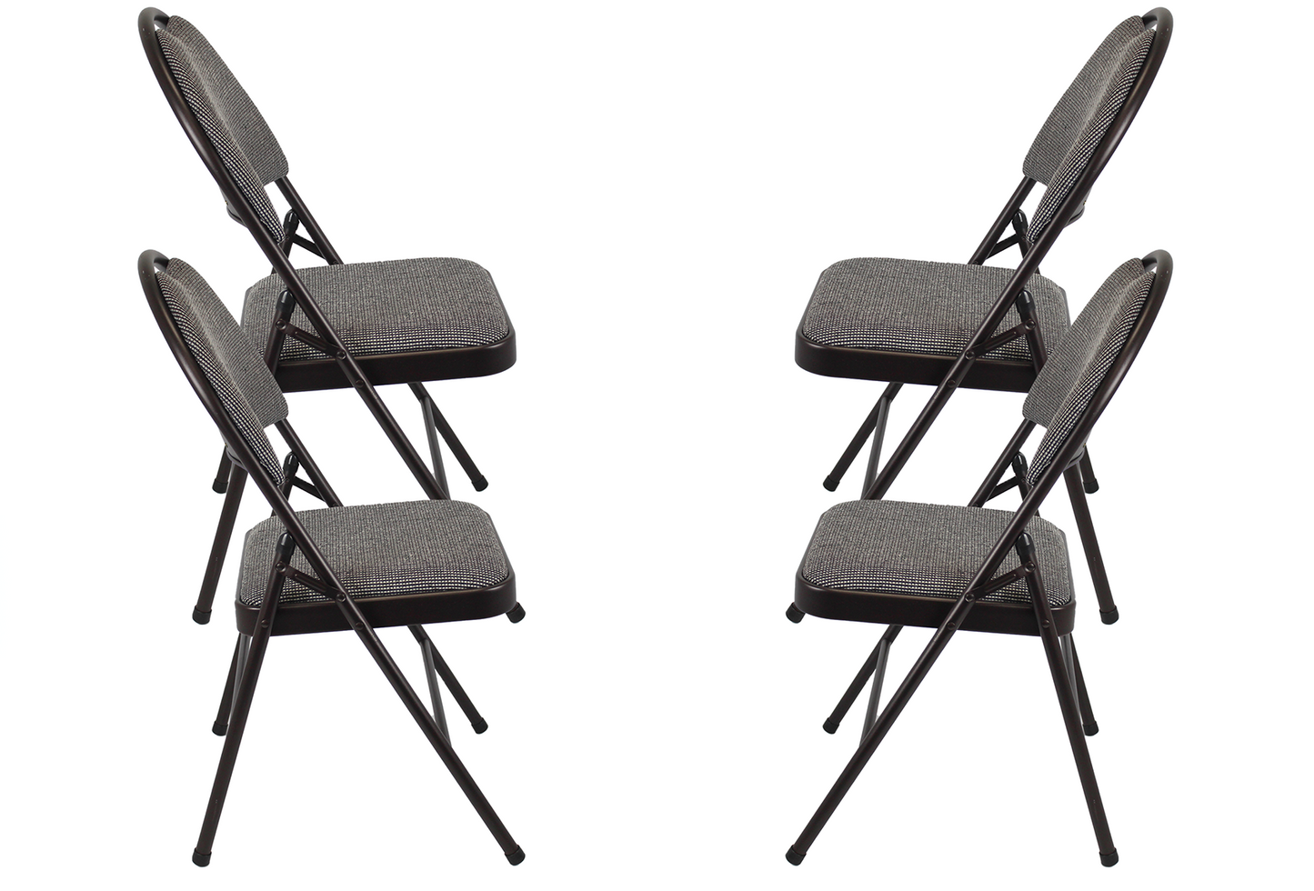 Meta Furniture Heavy Duty Folding Chair with Padded Seat & Backrest