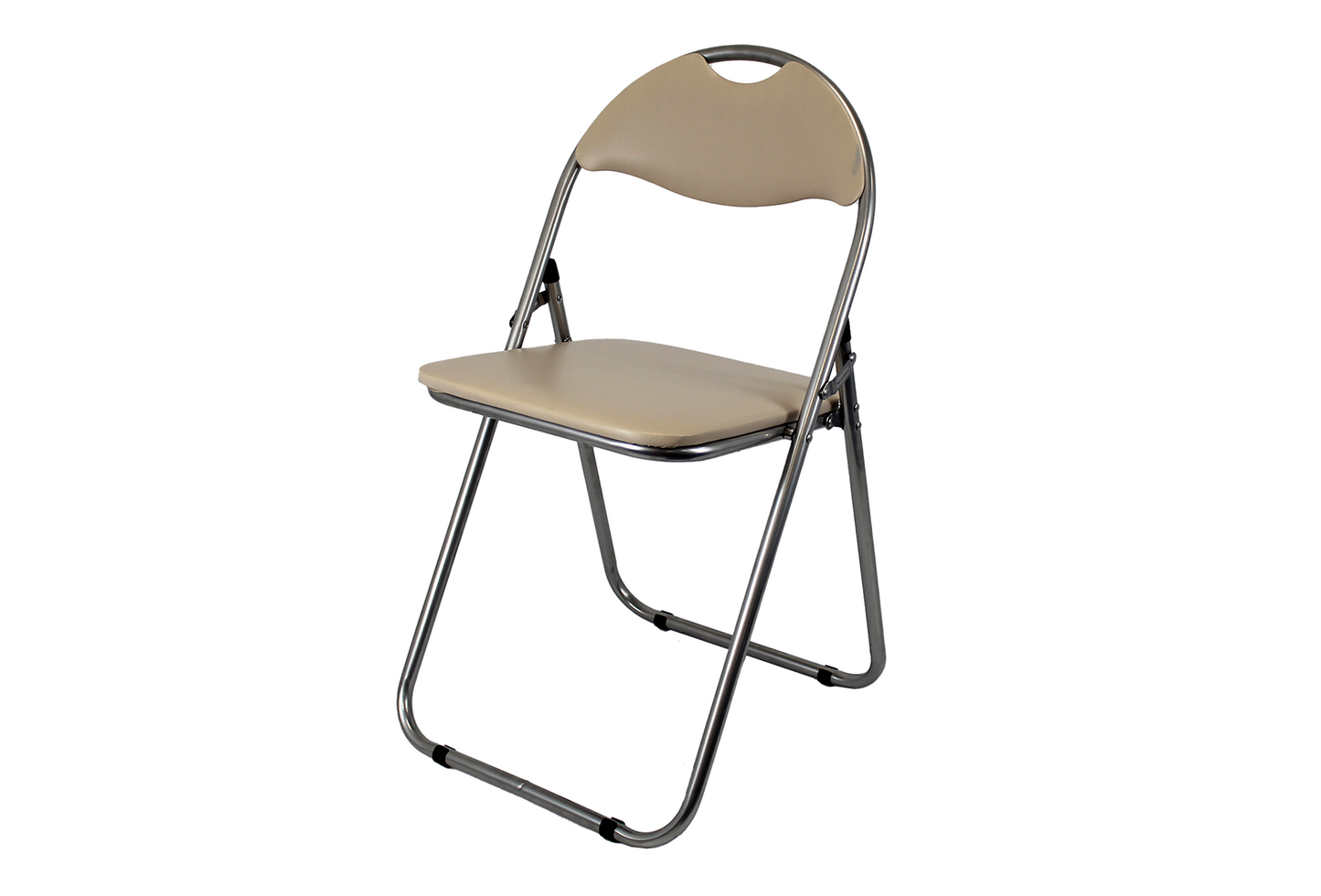 Faux leather Folding Chair - Cream