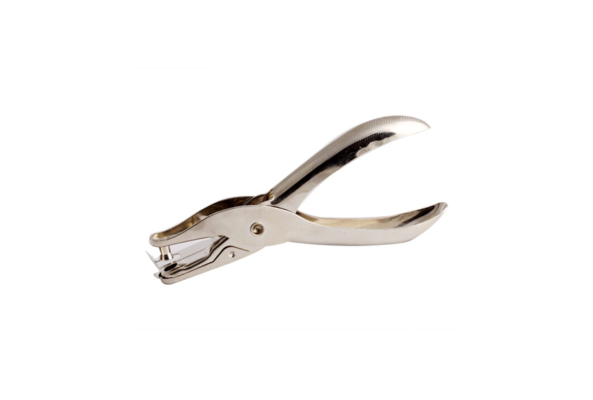 Metal single hole puncher with ergonomic handle for precise paper punching by Meta Furniture