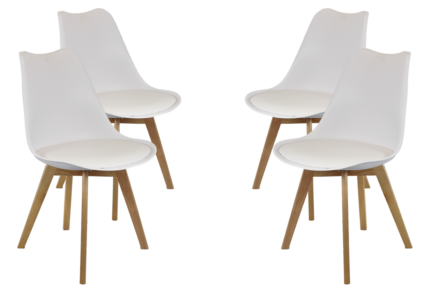 Meta Furniture Modern Dining Chair with Wood Legs