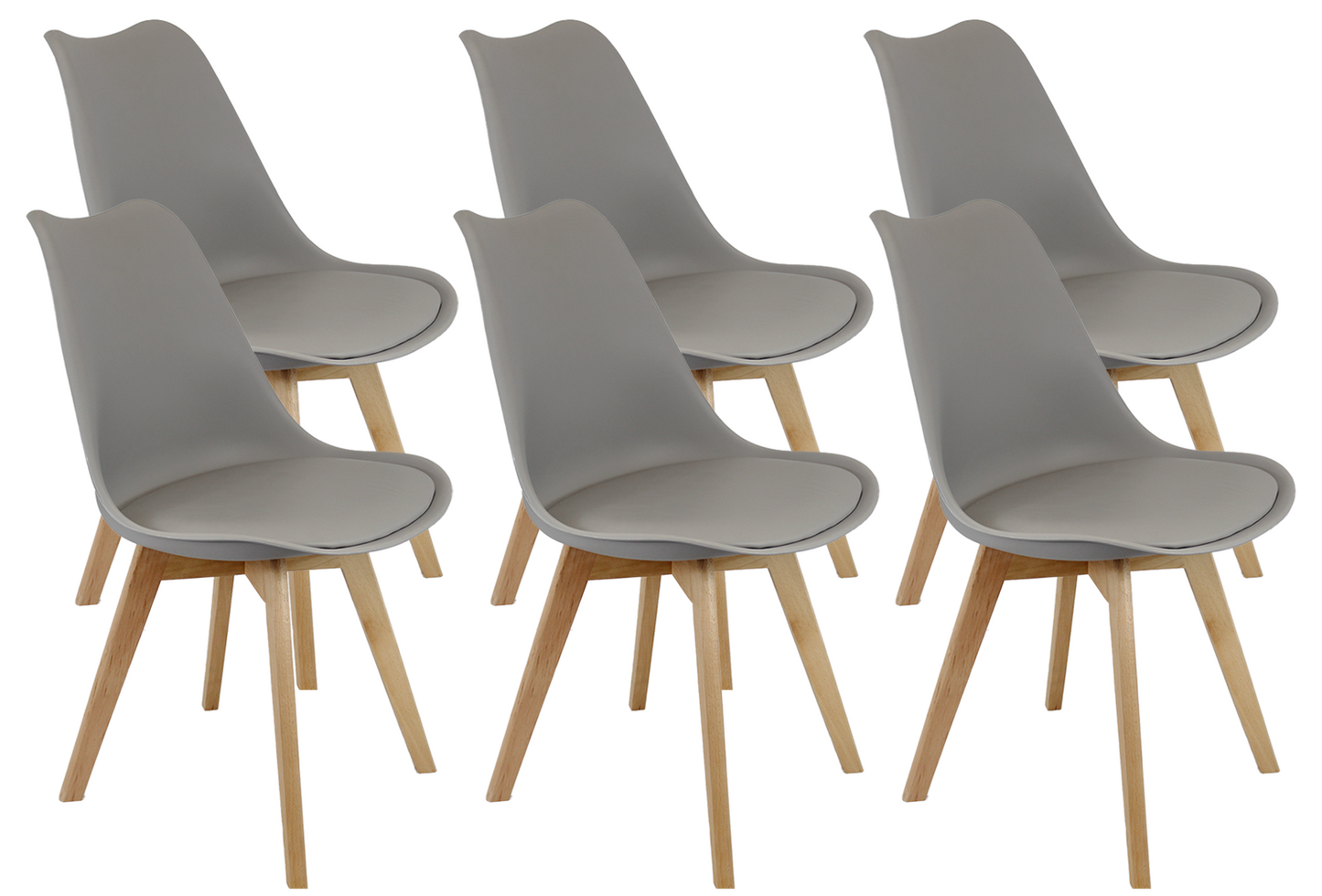 Meta Furniture Modern Dining Chair with Wood Legs