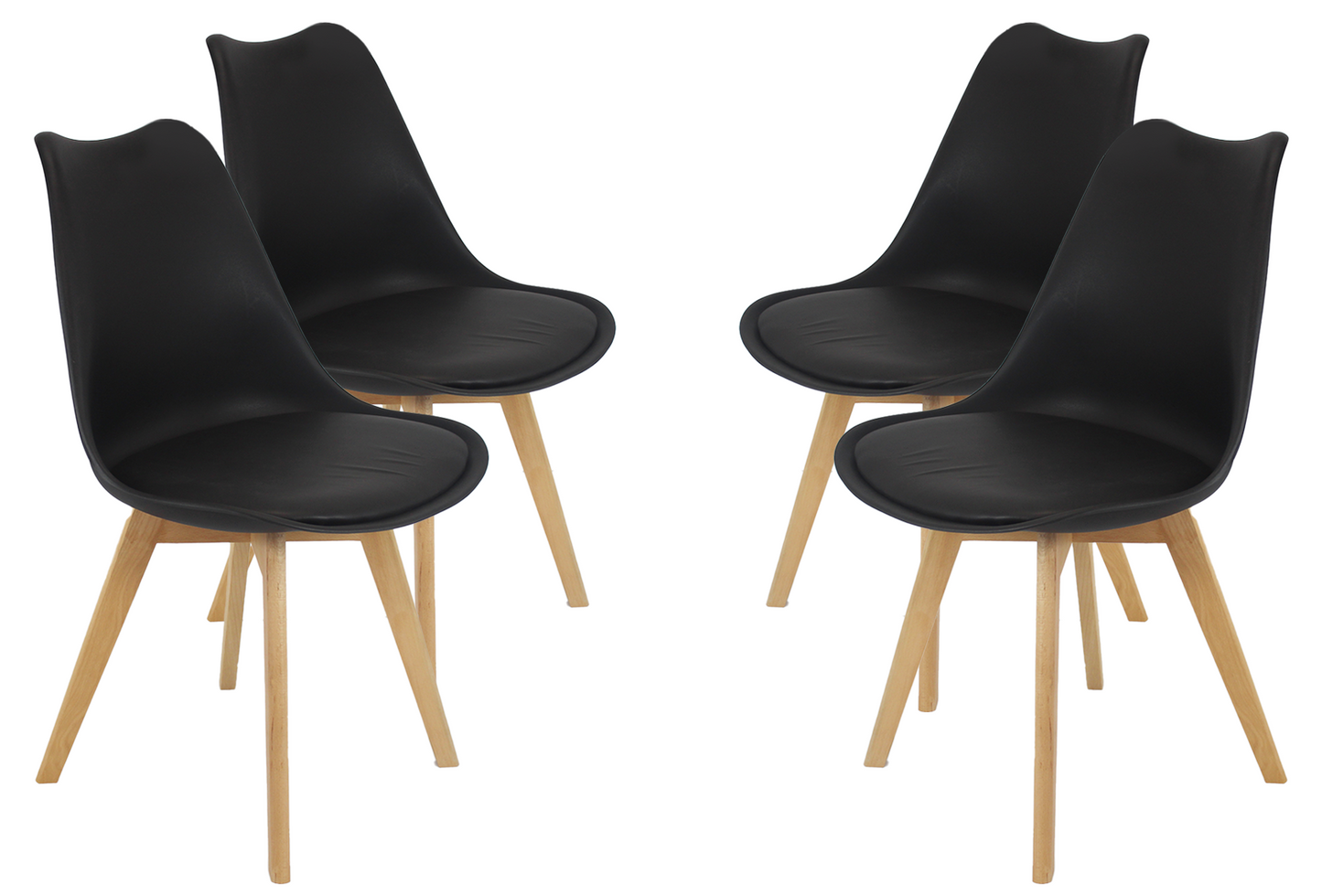 Meta Furniture Modern Dining Chair with Wood Legs