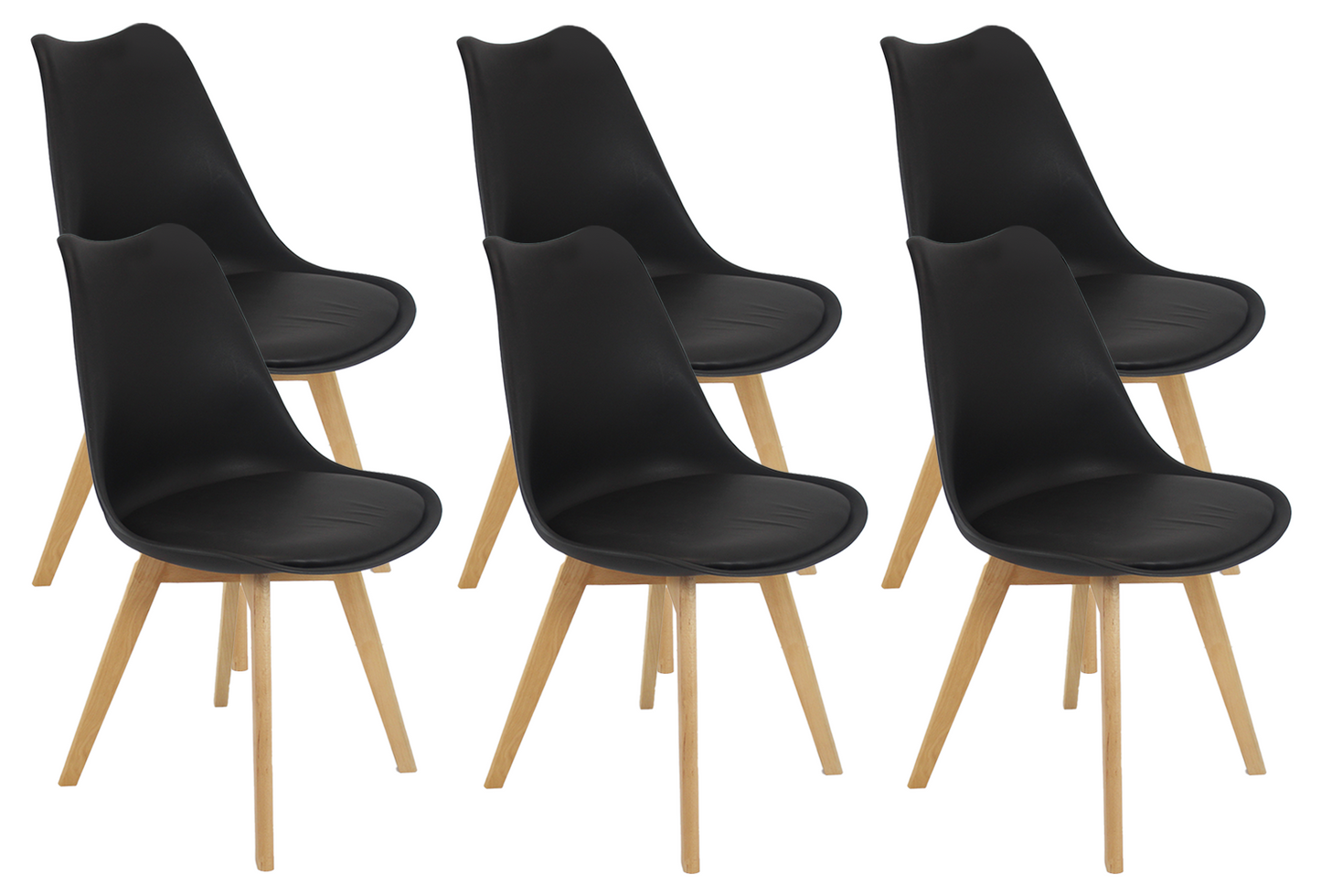 Meta Furniture Modern Dining Chair with Wood Legs