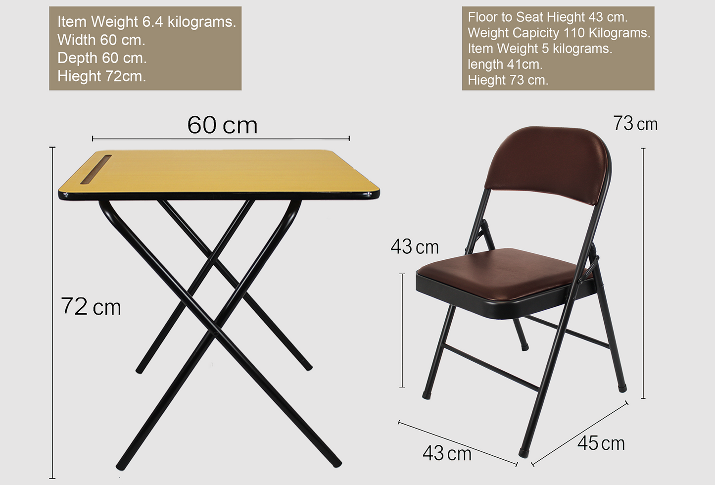 Meta Furniture Leather Folding Chair and Exam Table Set