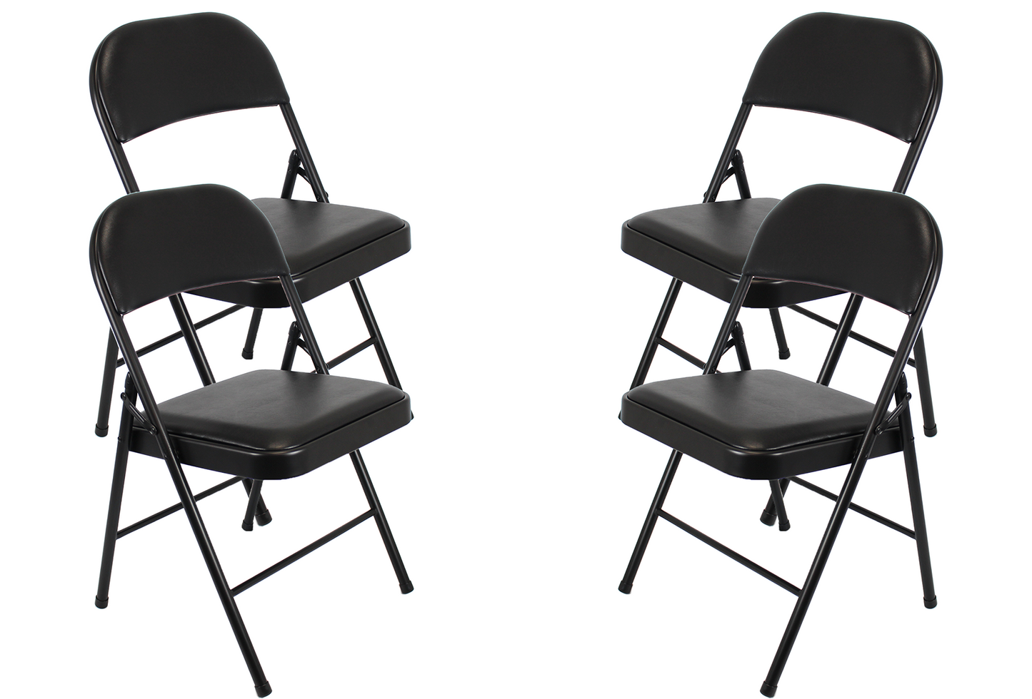 Leather Folding Chair with Padded Seat | Meta Furniture