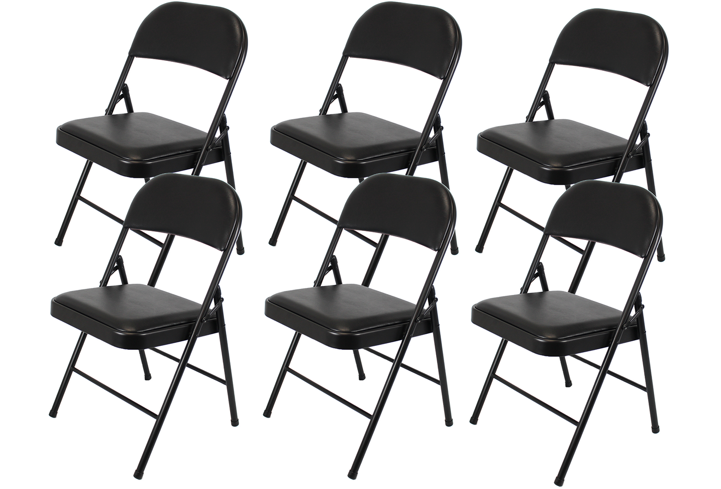 Leather Folding Chair with Padded Seat | Meta Furniture