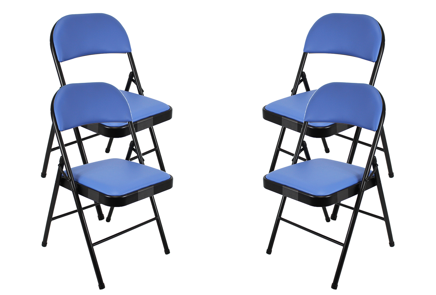 Leather Folding Chair with Padded Seat | Meta Furniture