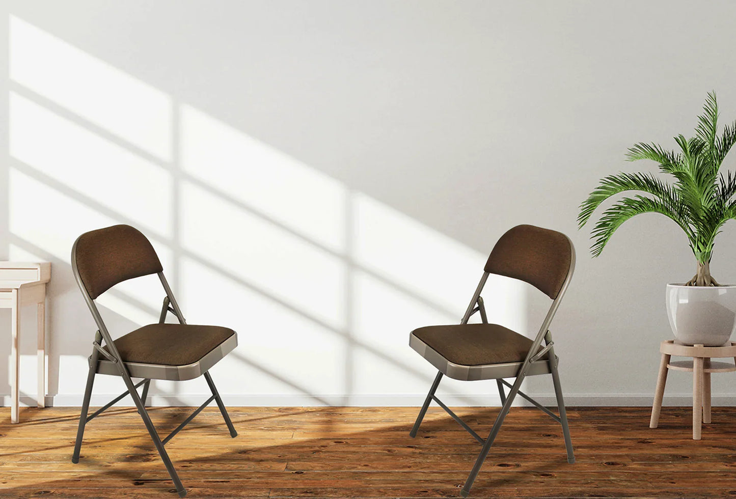 Meta Furniture Fabric Folding Chair with Comfort Cushion