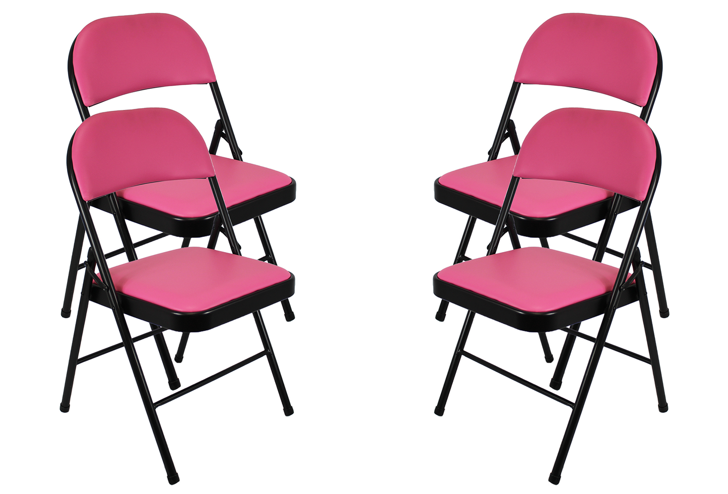 Leather Folding Chair with Padded Seat | Meta Furniture