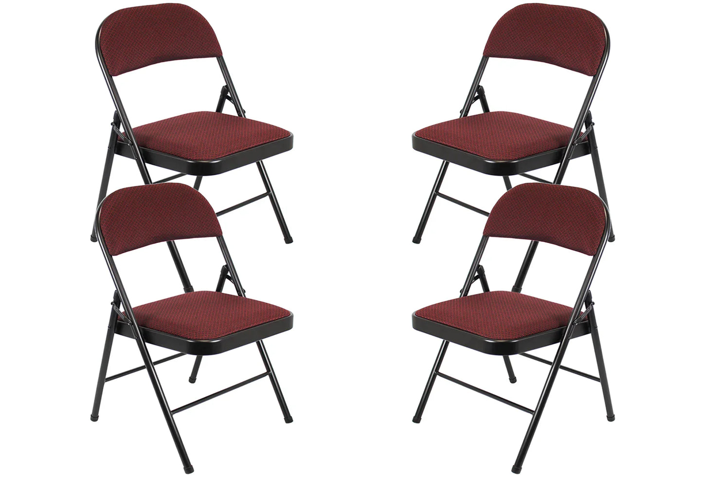 Meta Furniture Fabric Folding Chair with Comfort Cushion