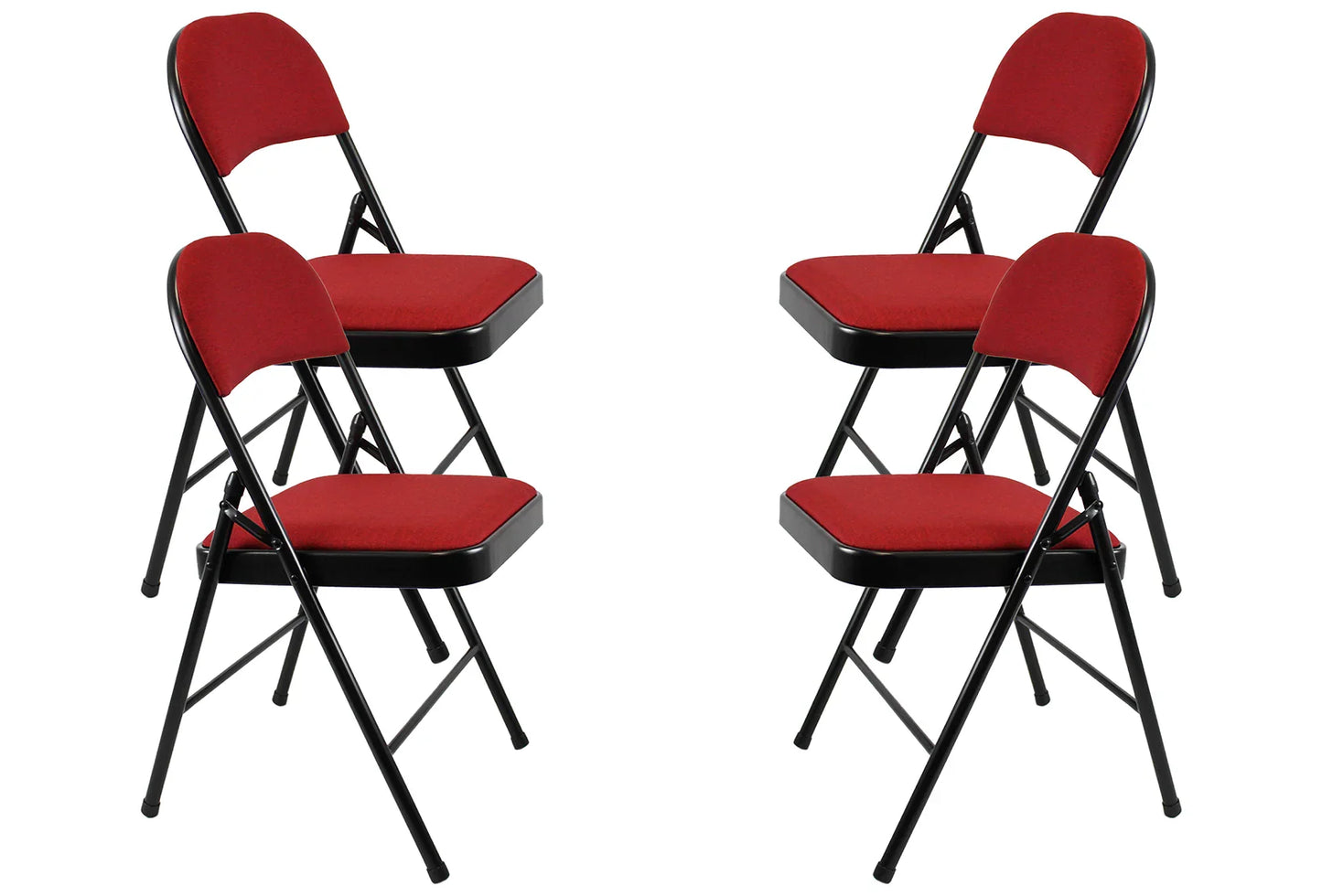 Meta Furniture Fabric Folding Chair with Comfort Cushion