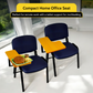 Meta Furniture Leather Stacking Chair With Tablet Desk