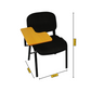 Meta Furniture Leather Stacking Chair With Tablet Desk