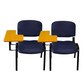 Meta Furniture Leather Stacking Chair With Tablet Desk