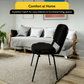 Meta Furniture Leather Stacking Chair with Padded Seat