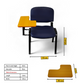 Meta Furniture Leather Stacking Chair With Tablet Desk