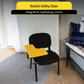 Meta Furniture Leather Stacking Chair With Tablet Desk