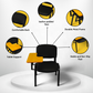 Meta Furniture Leather Stacking Chair With Tablet Desk