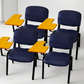 Meta Furniture Leather Stacking Chair With Tablet Desk