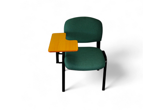 Meta Furniture Fabric Stacking Chair With Tablet Desk
