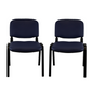 Meta Furniture Leather Stacking Chair with Padded Seat