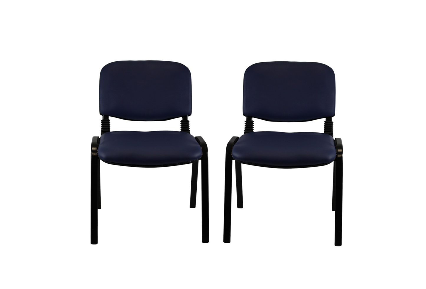 Meta Furniture Leather Stacking Chair with Padded Seat