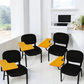 Meta Furniture Leather Stacking Chair With Tablet Desk