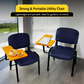 Meta Furniture Leather Stacking Chair With Tablet Desk