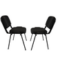 Meta Furniture Leather Stacking Chair with Padded Seat