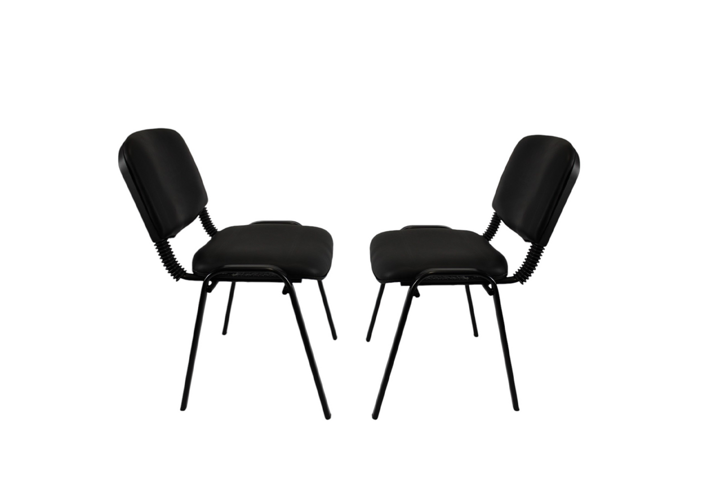 Meta Furniture Leather Stacking Chair with Padded Seat