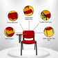 Fabric Stacking Chair With Tablet