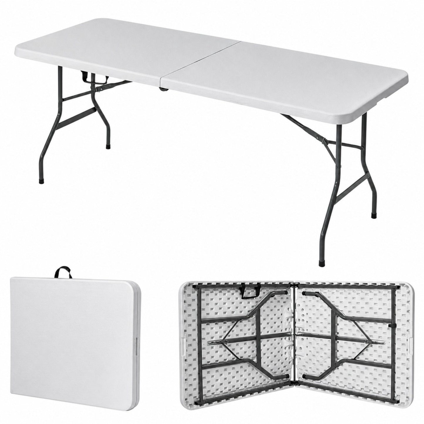 Heavy Duty Folding Trestle Table 120cm 4ft Portable Table