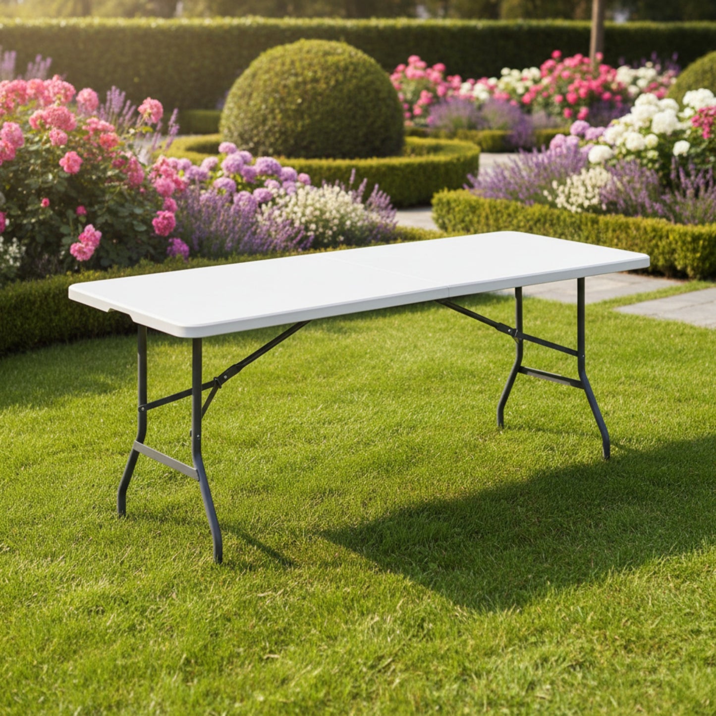 Heavy Duty Folding Trestle Table 120cm 4ft Portable Table