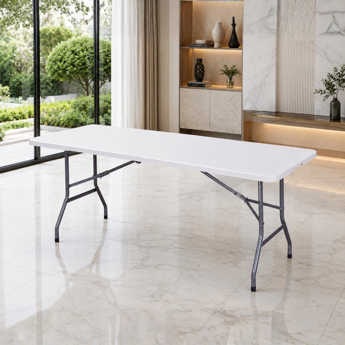 Heavy Duty Folding Trestle Table 120cm 4ft Portable Table